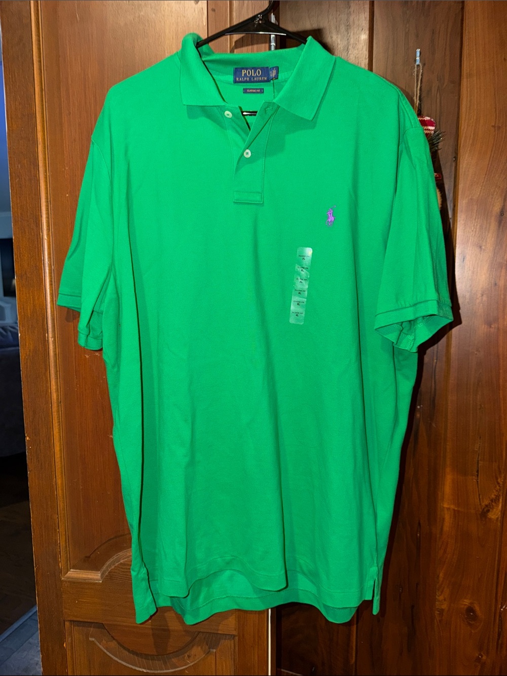 Polo by Ralph Lauren Bright Green Short-Sleeve Polo with Pink Pony